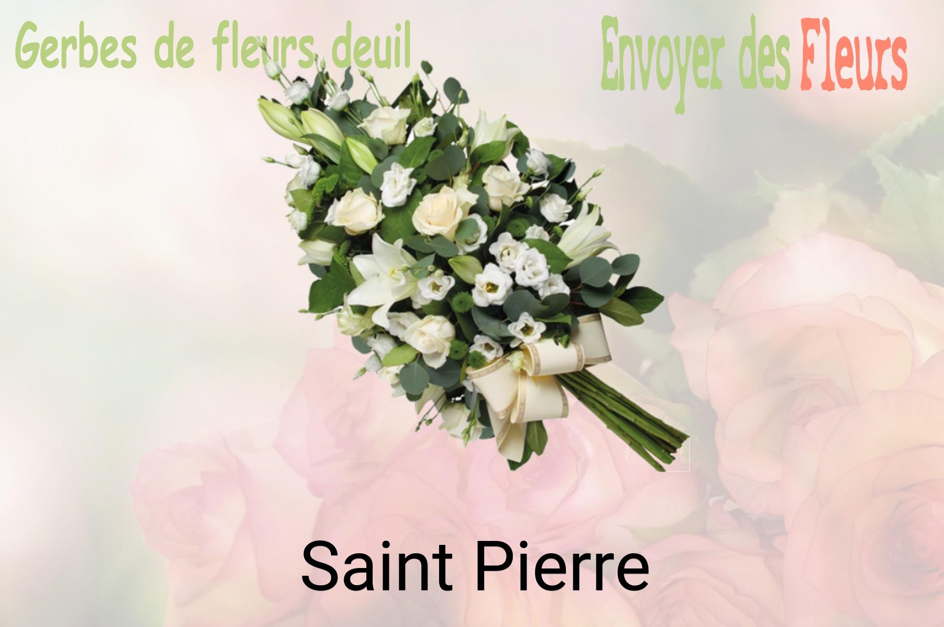 Gerbe de fleurs de deuil livrée à Saint-Pierre